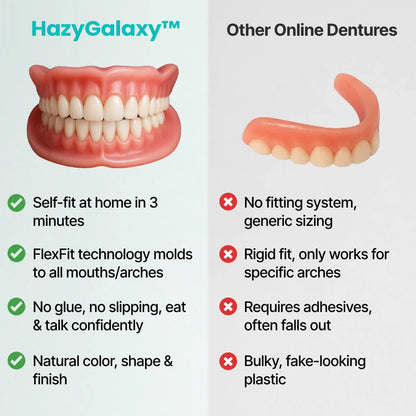 '--🦷 HazyGalaxy™ Custom-Fit Dentures ⏰ ENDS TODAY   75% OFF | Smile with Confidence